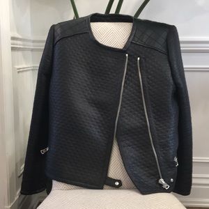 Club Monaco, Light, Black, Moto Jacket, Si…